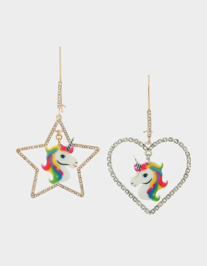 Betseyjohnson Nostalgic Pop Unicorn Earrings Multi