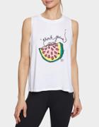 Betseyjohnson Think Pink Watermelon Swing Tank White