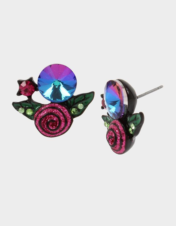 Betseyjohnson Betseyvilla Stone Cluster Earrings Blue