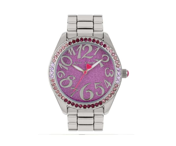 Betseyjohnson Purple Crystals Watch Purple