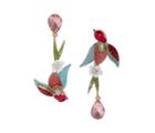 Betseyjohnson Opulent Floral Bird Earrings Multi