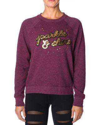 Steve Madden Sparkle Shine Pullover Berry