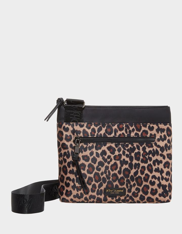 Betseyjohnson Nylon Gone Wild Crossbody Leopard