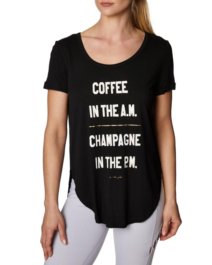 Betseyjohnson Coffee And Champagne Tee Black