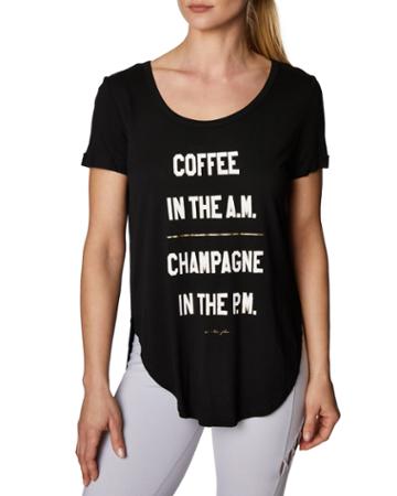 Betseyjohnson Coffee And Champagne Tee Black