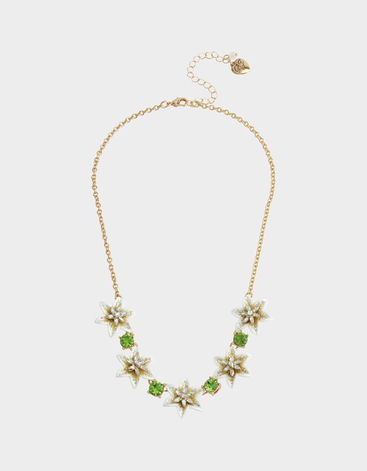 Betseyjohnson Lily Flower Drama Necklace Yellow