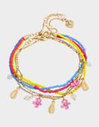 Betseyjohnson Exotic Floral Anklet Set Pink