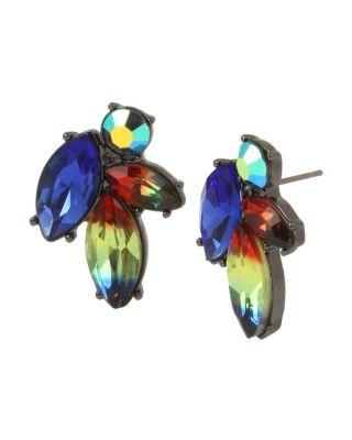 Steve Madden Shake It Off Cluster Stud Earrings Multi