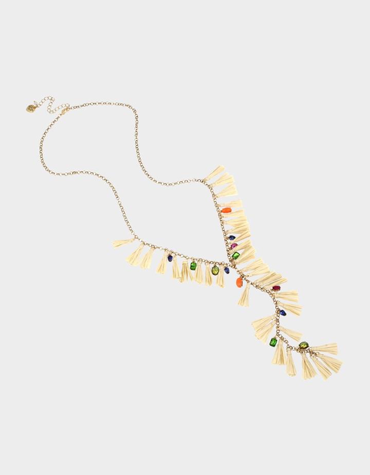 Betseyjohnson Stay Wild Tassel Necklace Multi