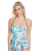 Steve Madden Betseys World Molded Tankini Top Multi