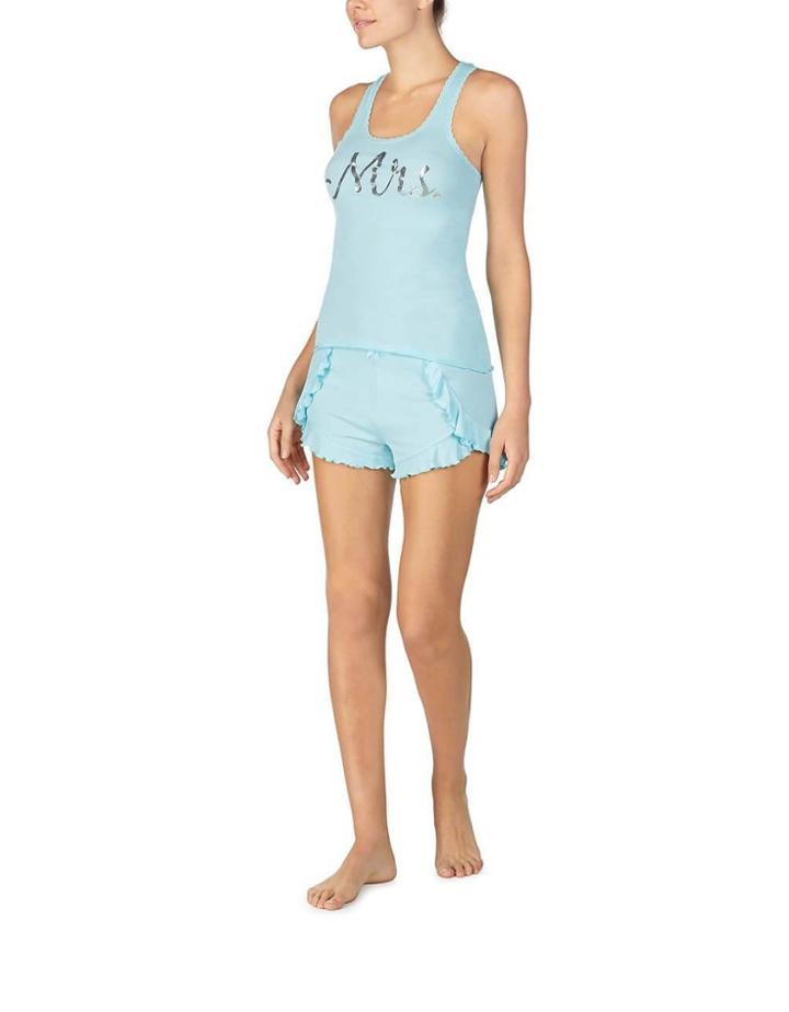 Betseyjohnson Wife Of The Party Rib Tank And Short Set Blue