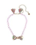 Steve Madden Sweet Shop Bow Collar Necklace Multi