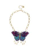 Steve Madden Butterfly Dreams Drama Necklace Multi