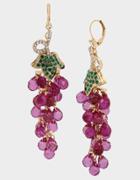 Betseyjohnson Stay Wild Grape Waterfall Earrings Purple