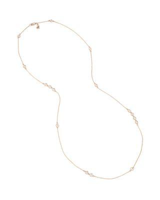 Steve Madden Betsey Blue Bowtiful Station Necklace Crystal