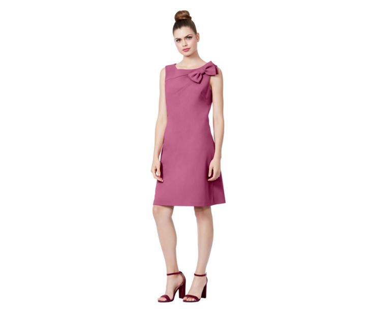 Betseyjohnson Side Bow Scuba Crepe Dress Pink