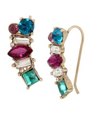 Steve Madden Mystic Baroque Crawler Earrings Multi