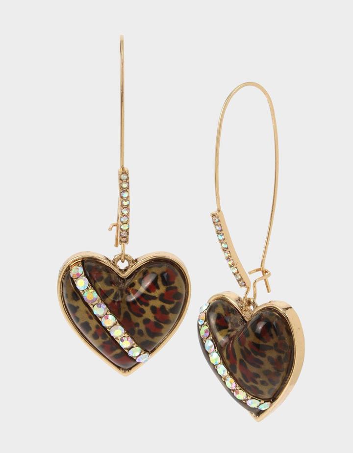 Betseyjohnson Leaping Leopards Hook Earrings Leopard
