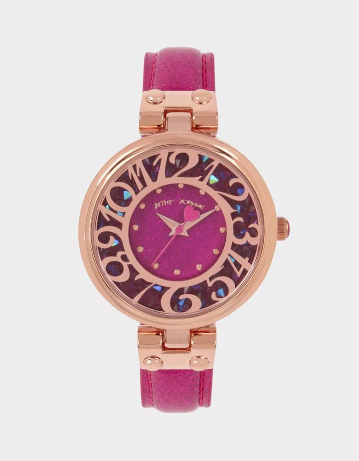 Betseyjohnson All That Glitters Watch Pink