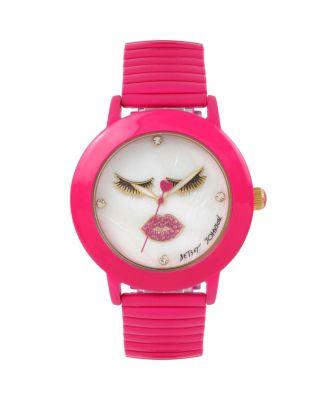 Steve Madden Betseys Boxed Pretty Face Watch Pink