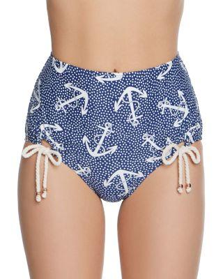 Steve Madden Ahoy Babes High Waist Bottom Blue/white