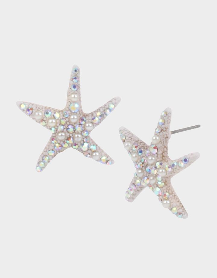 Betseyjohnson Surfmaid Starfish Stud Earrings Ivory