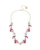 Steve Madden Crabby Couture Pink Fish Necklace Pink