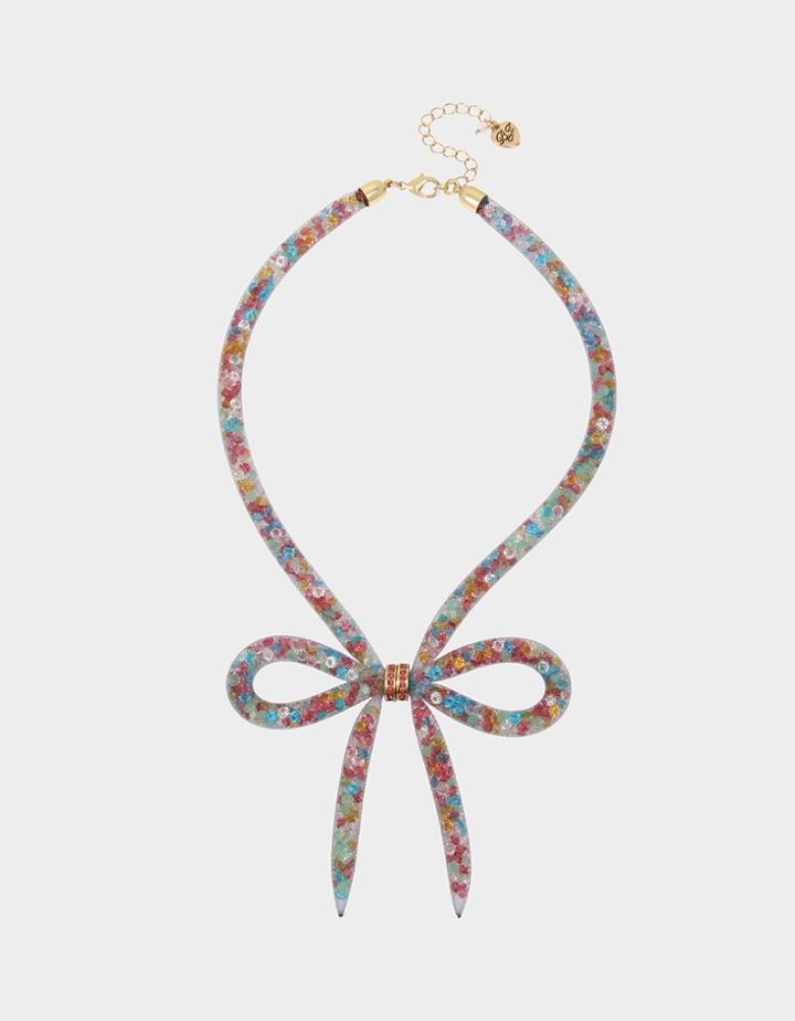 Betseyjohnson Mesh Bow Bright Multi Necklace Bright Multi