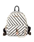 Steve Madden Lip Service Medium Backpack White