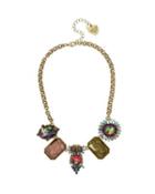 Steve Madden Surreal Forest Charmy Stone Necklace Multi