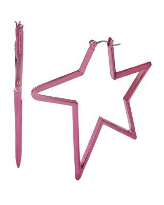 Steve Madden Boom Hoop Star Hoops Fuchsia