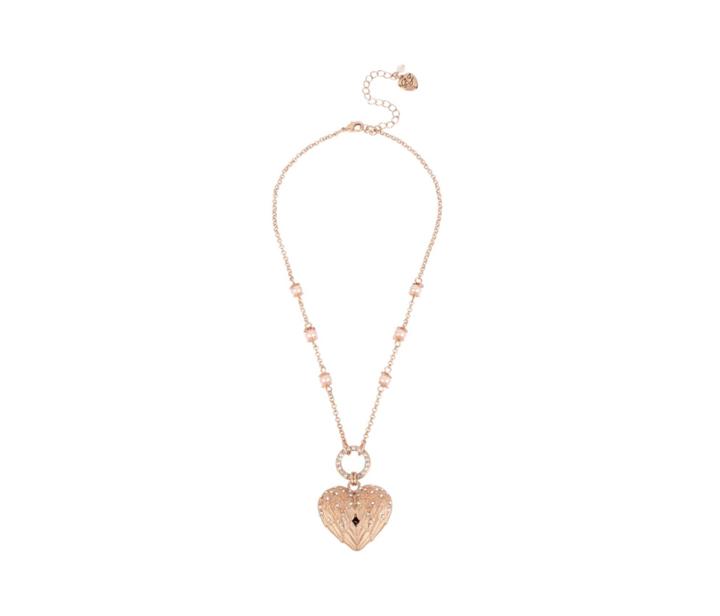 Betseyjohnson Little Angels Heart Pendant Pink