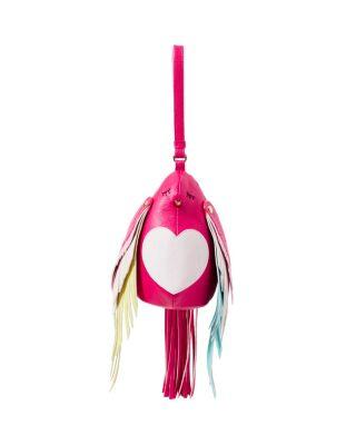 Steve Madden Kitsch Bird Is The Word Wristlet Fuchsia