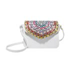 Betseyjohnson Chain Of Command Mini Flap Bag White