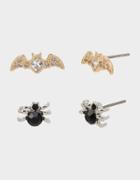 Betseyjohnson Boo Capsule Cz Bat Studs Black