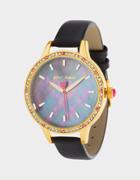 Betseyjohnson Betsey Time In Hand Watch Black