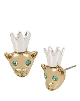 Steve Madden Marie Antoinette Crowed Mouse Stud Multi