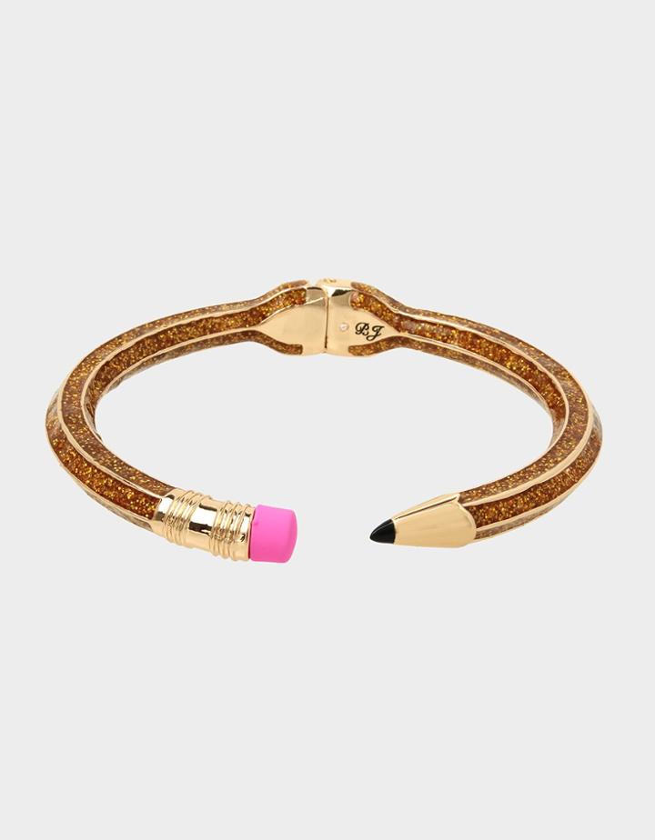 Betseyjohnson Back To School Gold Pencil Bangle Gold
