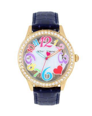 Steve Madden Fun Time Clear Face Navy Watch Navy