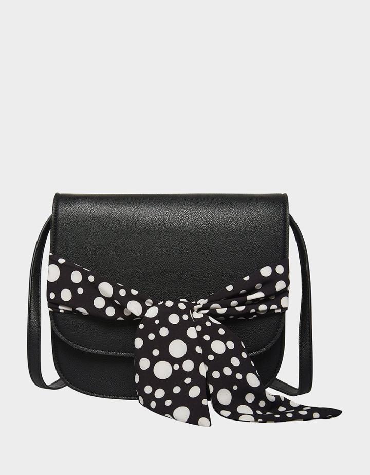 Betseyjohnson Scarf Flap Crossbody Black-white