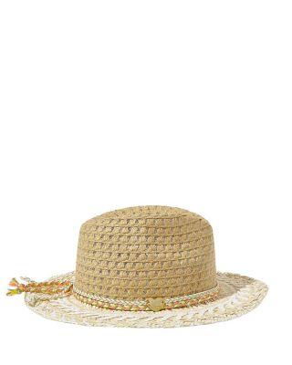 Steve Madden Natural Static Wide Fedora Ivory