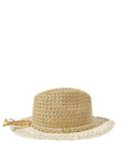 Steve Madden Natural Static Wide Fedora Ivory