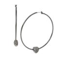 Betseyjohnson Boom Hoop Pave Heart Hoops Crystal