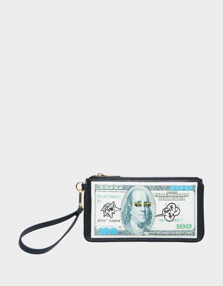 Betseyjohnson Rockin Benjamin Wristlet Green Multi