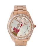 Steve Madden Betseys Holiday Bubbles Popping Watch Rose Gold
