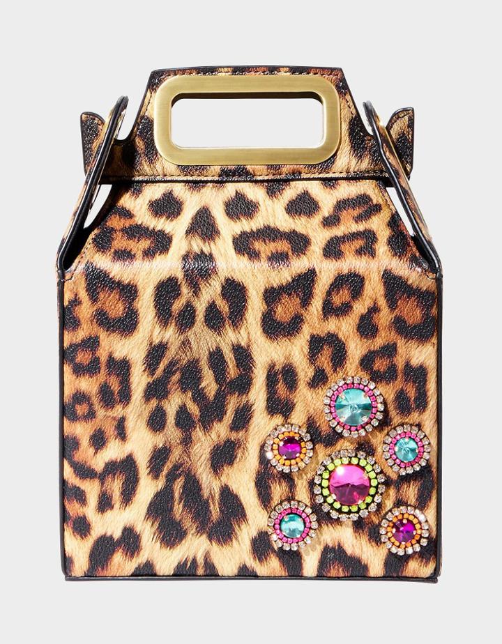 Betseyjohnson Boxy Lady Box Bag Leopard
