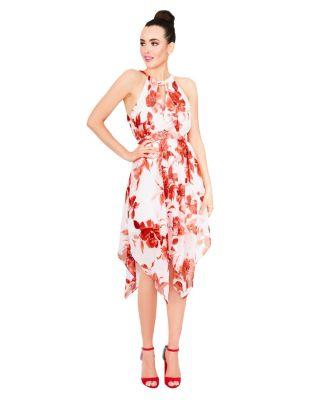 Steve Madden Rouge Floral Dress Red/white