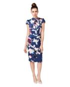 Steve Madden Blooms And Bows Midi Dress Navy Multi