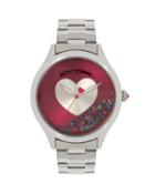 Steve Madden Betseys Boxed Shaky Heart Watch Pink