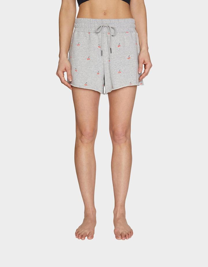Betseyjohnson Cherries Jubilee Raw Edge Shorts Grey